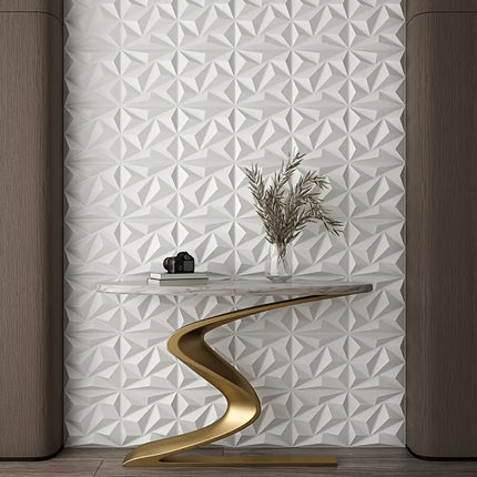 UNICORN Waterproof & Oil Proof 20pcs Diamond Texture 3D Wall Panels White