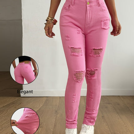 UNICORN Women Elegant Casual Versatile Slim-Fit Candy-Colored Pencil Jeans s m l xl xxl