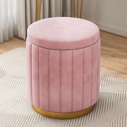 UNICORN Luxurious Lightweight Low Chair with Hidden Storage, Gray/white/pink