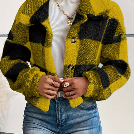 UNICORN Teddy Coat, Casual Button Front Long Sleeve Winter Warm Outerwear xs s m l xl xxl