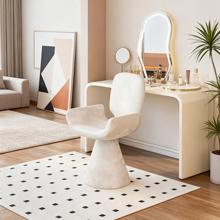 UNICORN 360 rotating dressing chair, Nordic modern living room single chair Black White