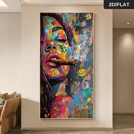 UNICORN 1pc 70.0x140.0 cm Frameless Modern Abstract Graffiti Art Canvas Print