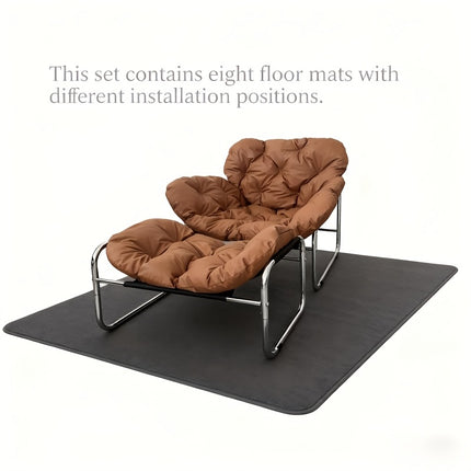 UNICORN Single Reclining Sofa Chair with Footrest Black White Brown
