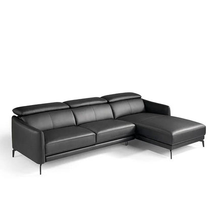 UNICORN Corner sofa leather black corner sofa length 283cm width 194cm height 94cm