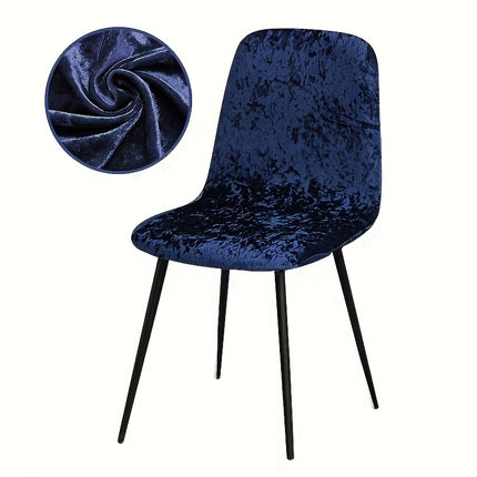 UNICORN Set of 6 Velvet Chair Covers with Elastic for Short Back Chairs different colors