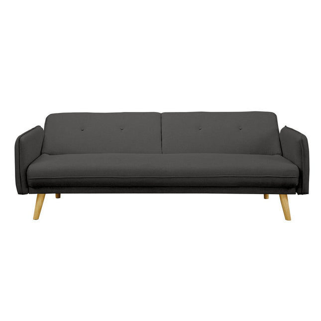 UNICORN Sofa bed structured fabric fine dark gray 85x188x80 cm