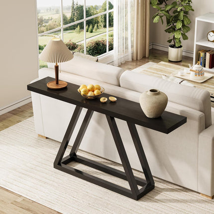 UNICORN Console Table, 160 cm Narrow Sofa Table  for Living Room, Black