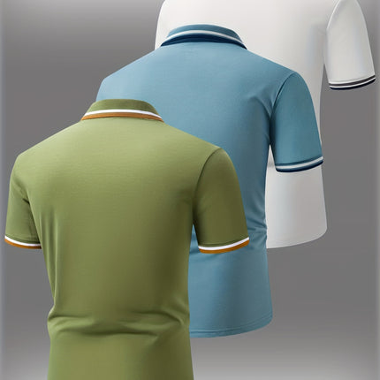 UNICORN Set of Three Men'S Summer Shirts in Classic Solid Colors Short Sleeves s m xl xxl