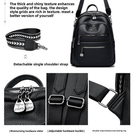 UNICORN Women's Backpacks Large-Capacity Lightweight School Bag Beige Black Brown