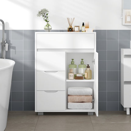 UNICORN Modern White Freestanding Bathroom Cabinet Storage