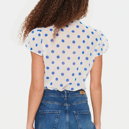UNICORN Women's polka dot blouse green light blue white yellow xs s m l xl xxl