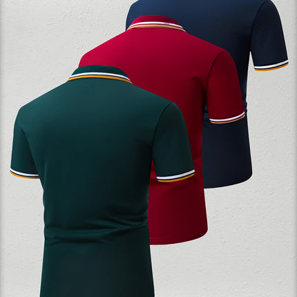 UNICORN Set of Three Men'S Summer Shirts in Classic Solid Colors Short Sleeves s m xl xxl