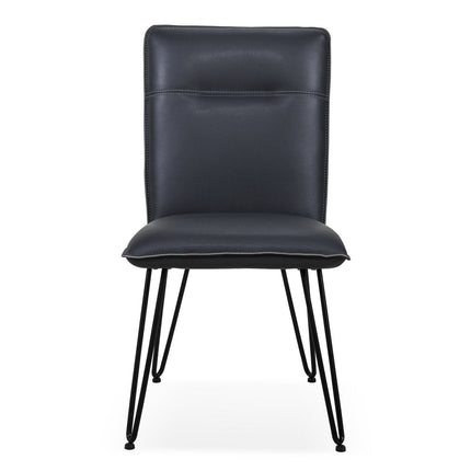 UNICORN Side chair black leather 64x48x91 cm