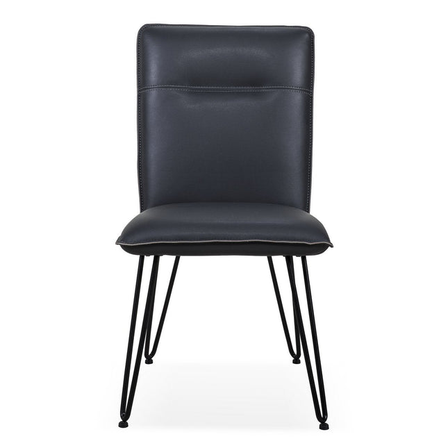 UNICORN Side chair black leather 64x48x91 cm