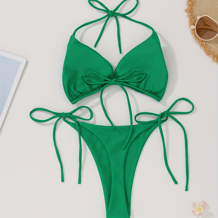 UNICORN Solid Color Sexy Rope Style Bikini Swimwear for Fashionable Women s m l