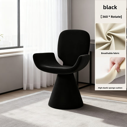 UNICORN 360 rotating dressing chair, Nordic modern living room single chair Black White