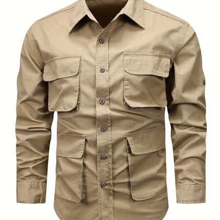 UNICORN Long-Sleeve Shirt for Men Made of Pure with Multiple Pockets xs s m l xl xxl xxxl