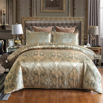 UNICORN Luxury European Jacquard Satin High-Quality Duvet Cover Three-Piece Set