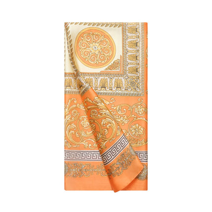 Oranje beige print sjaal