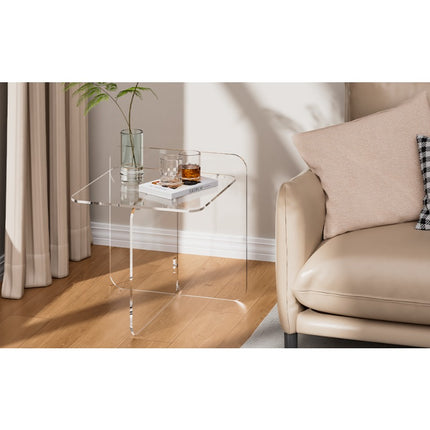 UNICORN Acrylic Drinking Table Transparent Round Side Table Green Orange