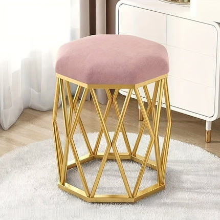 UNICORN Fashionable New Makeup Stool, Dressing Stool white/pink/tangerine
