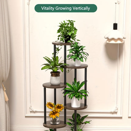 UNICORN 1pc Modern Wood Plant Stand White and Black