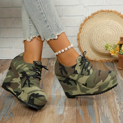 UNICORN Height-Increasing Platform Lace-Up New Simple Women's Flat Shoes