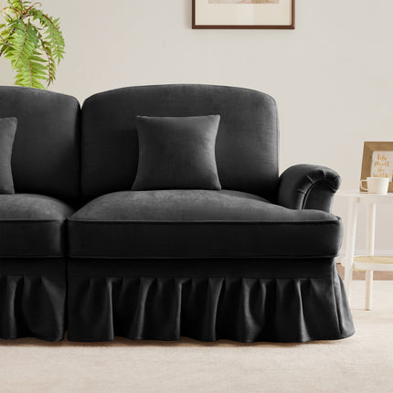 UNICORN L-Shaped 4-Seater Sofa Comfortable Seating for Living Room Black