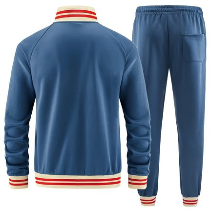 UNICORN Autumn Webbing Stripe Set, Stand Collar Zippered Sweatshirt s m l xl xxl xxxl