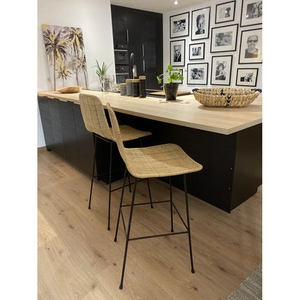 UNICORN Bar stool set of 2 rattan 43x54x100 cm