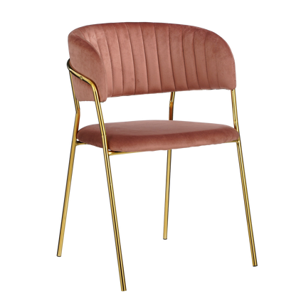 UNICORN bucket chair velvet pink 54x51x79