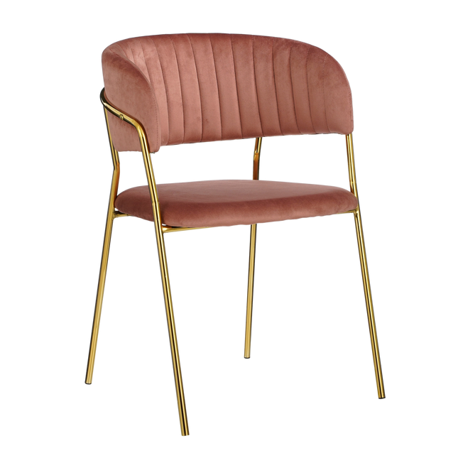 UNICORN bucket chair velvet pink 54x51x79
