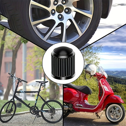 UNICORN Black PE Tire Valve Cap Set: Durable And Versatile for Car, SUV, Bike, Truck