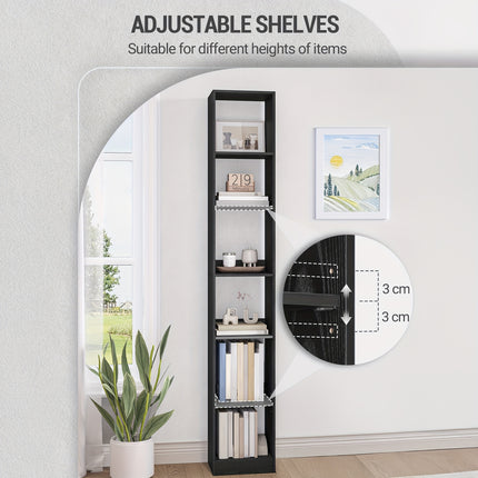 UNICORN Bookcase, Cube Shelf, CD Shelf, Modern Open Wooden Shelf White/Black