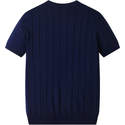 UNICORN Men Slim Fit Striped Textured Knit Crew Neck T-Shirt s m l xl