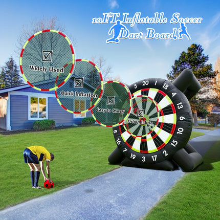 UNICORN 3.05meter Giant Inflatable Game Dart Board with 8pcs Ball