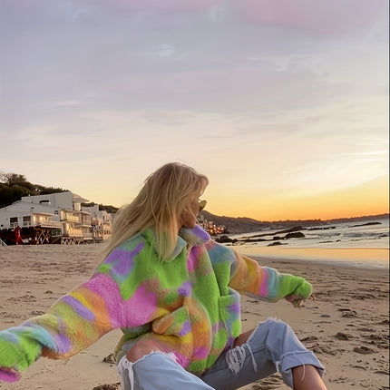 UNICORN Autumn and Winter Tie-Dye Coat Suitable for Daily Beach Wear s m l xl xxl