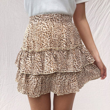 UNICORN Women's skirt leopard print beige brown s m l