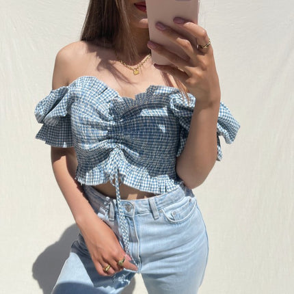 UNICORN Women's shirt light blue white s m l