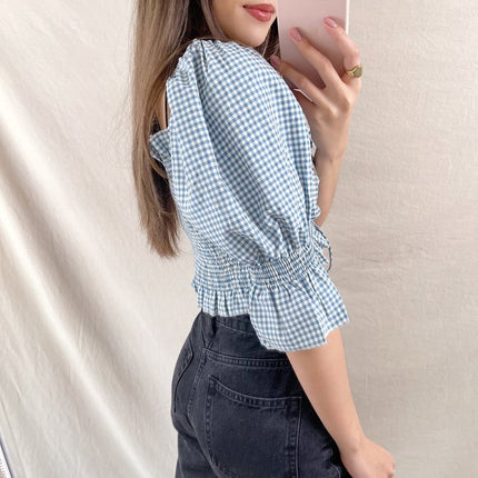 UNICORN Women's shirt light blue white s m l