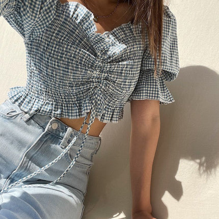 UNICORN Women's shirt light blue white s m l