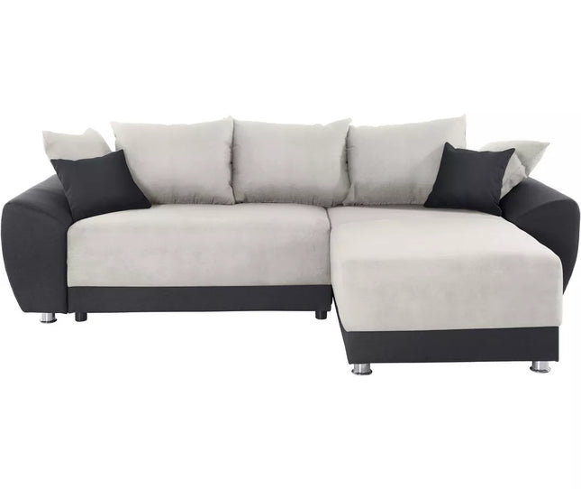UNICORN Corner sofa anthracite silver gray Width 248 cm Depth 162 cm Height 84 cm Seat height 42 cm