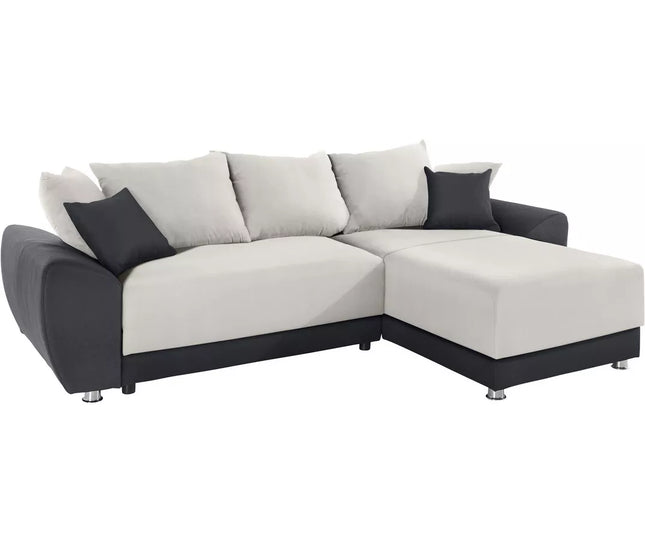 UNICORN Corner sofa anthracite silver gray Width 248 cm Depth 162 cm Height 84 cm Seat height 42 cm