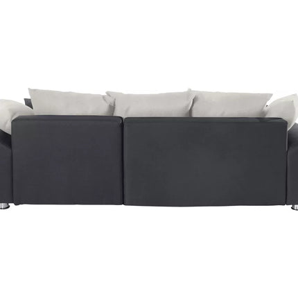 UNICORN Corner sofa anthracite silver gray Width 248 cm Depth 162 cm Height 84 cm Seat height 42 cm