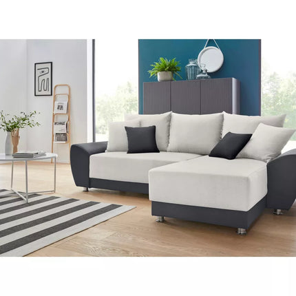 UNICORN Corner sofa anthracite silver gray Width 248 cm Depth 162 cm Height 84 cm Seat height 42 cm