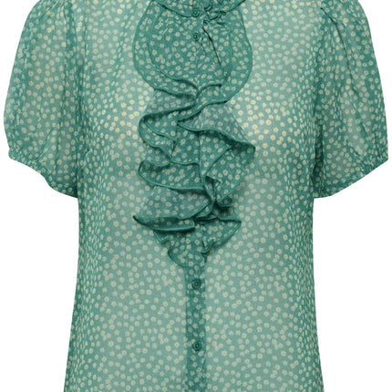 UNICORN Women's blouse columbia daisy flower green xs s m l xl xxl xxxl