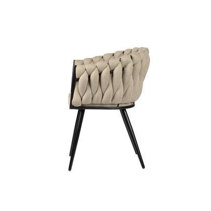 UNICORN bucket chair wave beige (Set of 2) 54x60x78.50 cm