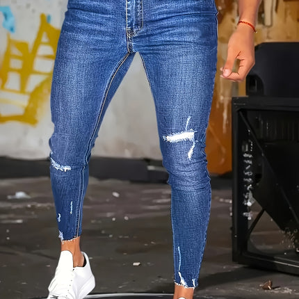 UNICORN Casual Slim-Fit Ripped Jeans, Versatile Street Style Denim for Men xs s m l xl