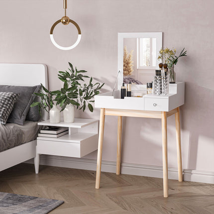 UNICORN Scandinavian-Style Dressing Table Multi-Tiered Pin AndWhite
