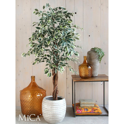 UNICORN Ficus Artificial Plant - H110 x Ø70 cm - Green Variegated